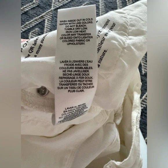 FRAME Le High Straight White Fray Jeans Size 28 - Picture 4 of 15